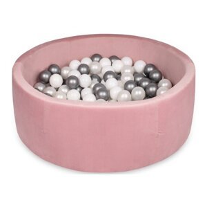 ELIS DESIGN Száraz gyerekmedence 90x30 200 db labdával prémium minőségben szín: Rózsaszín