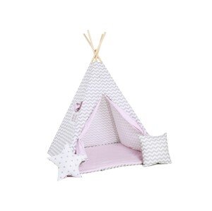 ELIS DESIGN Rózsaszín cikcakk indián sátor szett változat: standard