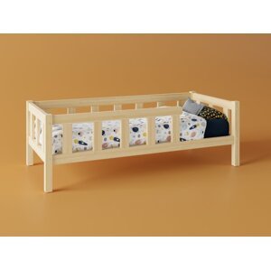 ELIS DESIGN Gyerekágy leesésgátlóval - lábakkal ágy méret: 70 x 160 cm, fiók, lábak: lábakkal, fiók nélkül