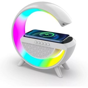 Zelux Multimédiás bluetooth hangszóró, vezeték nélküli töltőpad, RGB, LED lámpa