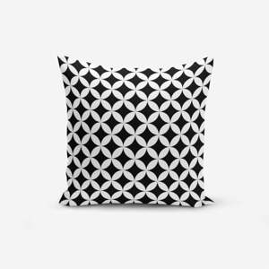 Black White Geometric pamutkeverék párnahuzat, 45 x 45 cm - Minimalist Cushion Covers