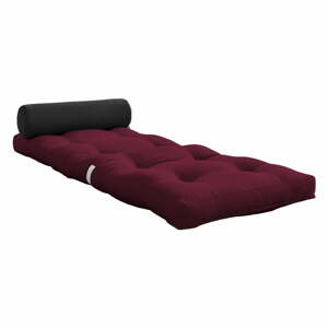Borvörös futon matrac 70x200 cm Wrap Bordeaux/Dark Grey – Karup Design