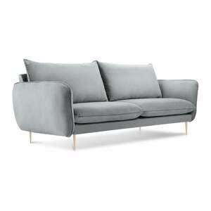 Florence világosszürke bársony kanapé,160 cm - Cosmopolitan Design