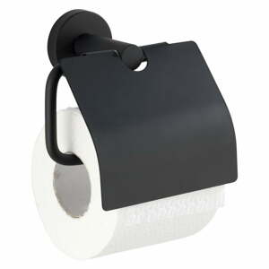 Matt fekete fali rozsdamentes acél WC-papír tartó Bosio – Wenko