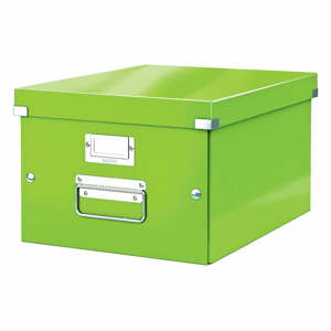 Zöld fedeles karton tárolódoboz 28x37x20 cm Click&Store – Leitz