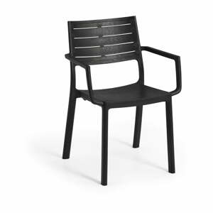 Fekete műanyag kerti szék Metaline – Keter