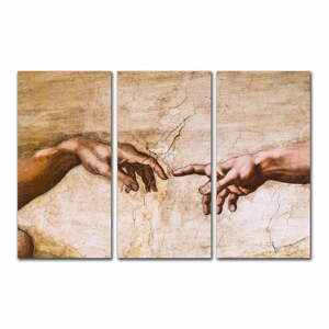 Ádám teremtése, 3 részes falikép - Michelangelo Buonarroti másolat