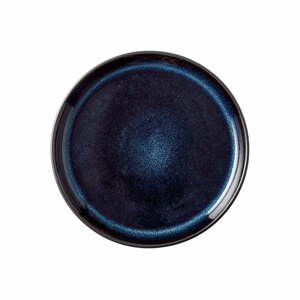 Fekete-kék desszertes agyagkerámia tányér ø 17 cm Mensa – Bitz