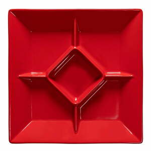 Cook & Host piros agyagkerámia kínáló tányér, 33 x 33 cm - Casafina