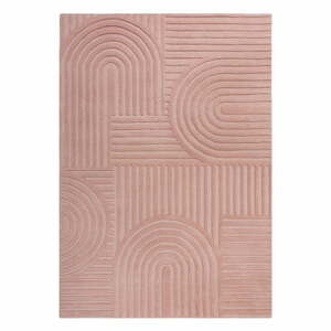 Zen Garden rózsaszín gyapjú szőnyeg, 120 x 170 cm - Flair Rugs