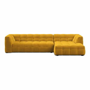 Vesta sárga bársony kanapé, jobb oldali - Windsor & Co Sofas