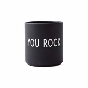 Fekete porcelán bögre 300 ml You Rock – Design Letters