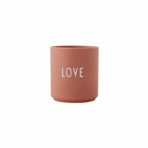 Rózsaszín-bézs porcelán bögre 300 ml Love – Design Letters