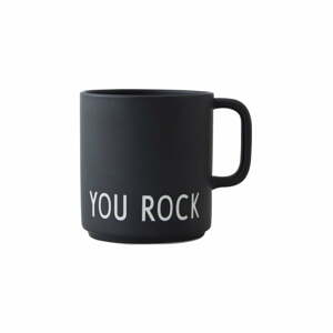 Fekete porcelán bögre 250 ml You Rock – Design Letters
