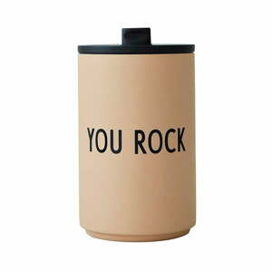 Bézs termobögre 350 ml You Rock – Design Letters