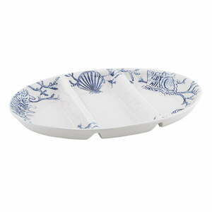 Maris kék-fehér porcelán tálaló tányér, 41 x 29 cm - Villa Altachiara