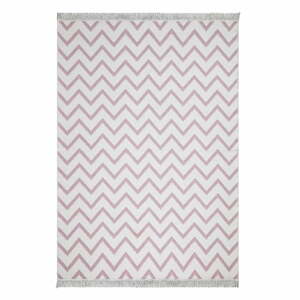 Duo fehér-rózsaszín pamut szőnyeg, 80 x 150 cm - Oyo home