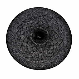 Fekete műanyag tányéralátét ø 38 cm - Dakls