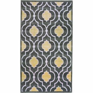 Sárga-szürke mosható szőnyeg 80x50 cm - Vitaus