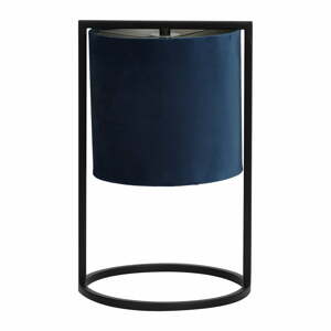 Fekete-sötétkék asztali lámpa (magasság 35 cm) Santos – Light & Living