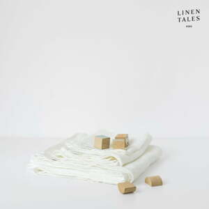 Fehér len gyerek fürdőlepedő 45x90 cm – Linen Tales