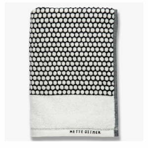 Fekete-fehér pamut fürdőlepedő 70x140 cm Grid – Mette Ditmer Denmark
