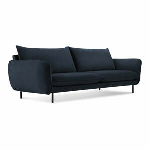 Sötétkék bársony kanapé 230 cm Vienna – Cosmopolitan Design