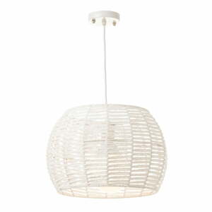 Fehér mennyezeti lámpa bambusz búrával ø 35 cm – Casa Selección