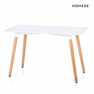 Étkezőasztal fehér asztallappal 80x120 cm Elle – Homede