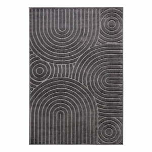 Antracitszürke szőnyeg 67x120 cm Iconic Wave – Hanse Home