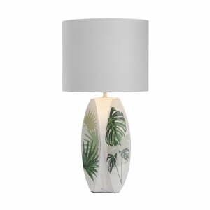 Fehér-zöld asztali lámpa textil búrával (magasság 59 cm) Palma – Candellux Lighting