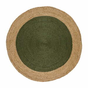 Zöld-natúr színű kerek szőnyeg ø 120 cm Mahon – Universal