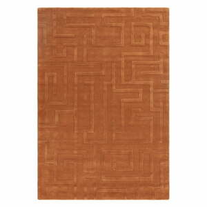 Téglavörös gyapjú szőnyeg 200x290 cm Maze – Asiatic Carpets