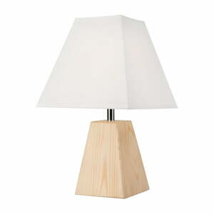 Világosbarna asztali lámpa textil búrával (magasság 33 cm) Eco – LAMKUR