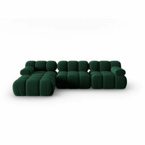 Zöld bársony kanapé 285 cm Bellis – Micadoni Home