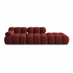 Piros bársony kanapé 282 cm Bellis – Micadoni Home