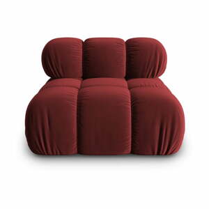 Piros bársony kanapé modul (középső rész) Bellis – Micadoni Home