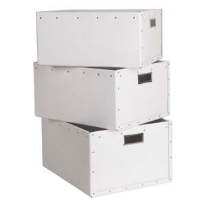 Fehér karton tárolódoboz szett 3 db-os Ture – Bigso Box of Sweden