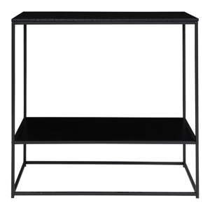 Fekete konzolasztal fekete asztallappal 80x36 cm Vita – House Nordic