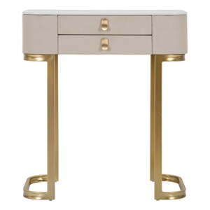 Bézs-aranyszínű konzolasztal 40x70 cm Beauty – Mauro Ferretti