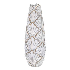 Fehér magas poligyanta váza 55 cm Panama – Mauro Ferretti