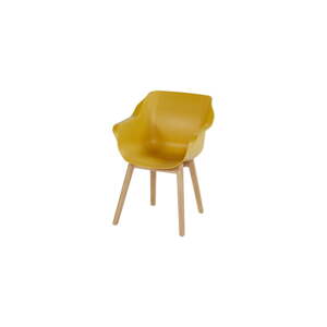 Sárga műanyag kerti szék szett 2 db-os Sophie Teak – Hartman