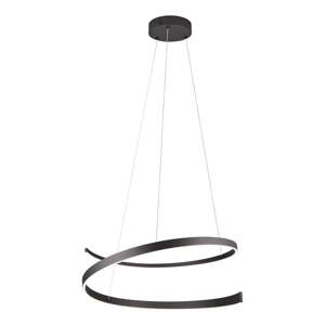 Fekete LED függőlámpa hangvezérléssel-mobil alkalmazás vezérléssel, fém búrával ø 75 cm Cinardi – CINQUE
