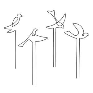 Fém növénytámasz szett 4 db-os Bird – Esschert Design