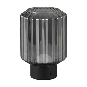 Fekete-szürke LED dimmelhető asztali lámpa üveg búrával (magasság 19,5 cm) Lord – Trio