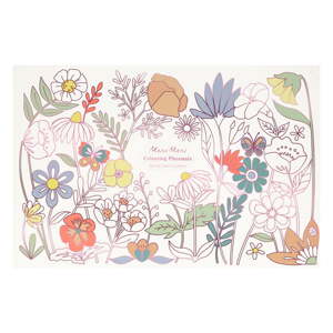 Papír tányéralátét szett 8 db-os 28x42.5 cm Butterflies & Flowers – Meri Meri