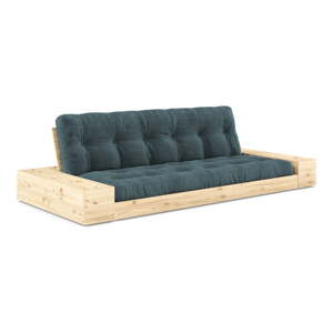 Kék kordbársony kinyitható kanapé 244 cm Base – Karup Design