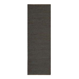 Sötétszürke kézi szövésű juta futószőnyeg 66x200 cm Soumak – Asiatic Carpets