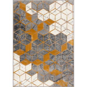 Okkersárga-szürke szőnyeg 200x280 cm Soft – FD