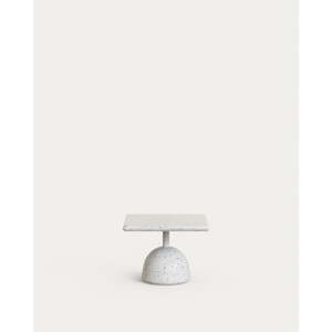 Fehér terrazzo cement dohányzóasztal 48x48 cm Saura – Kave Home